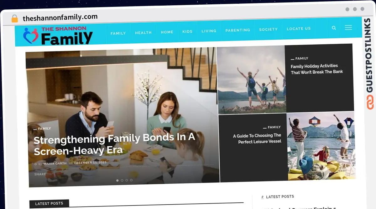 Publish Guest Post on theshannonfamily.com