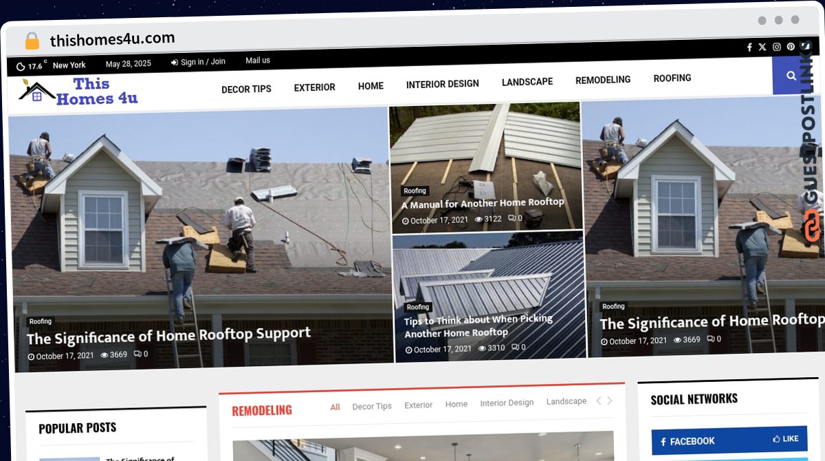 Publish Guest Post on thishomes4u.com