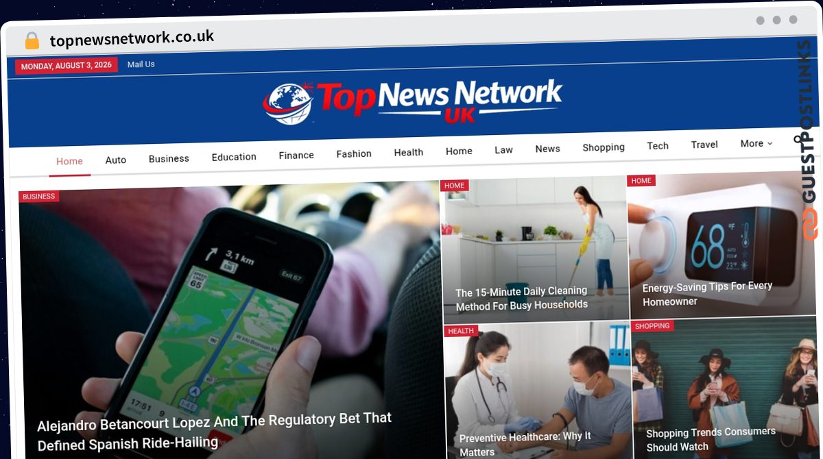 Publish Guest Post on topnewsnetwork.co.uk
