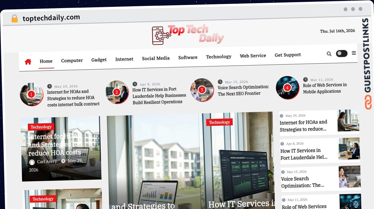 Publish Guest Post on toptechdaily.com