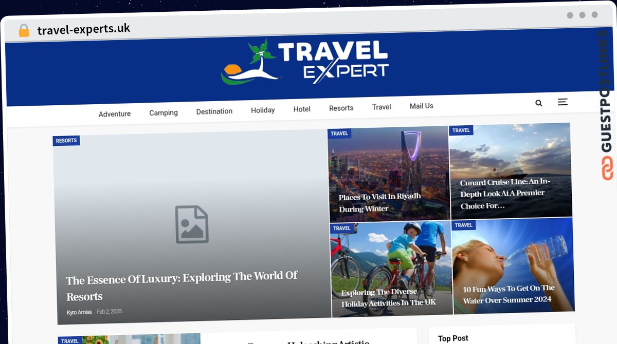 Publish Guest Post on travel-experts.uk