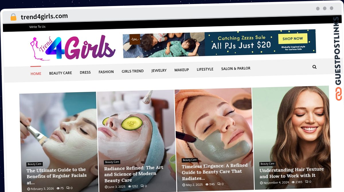 Publish Guest Post on trend4girls.com