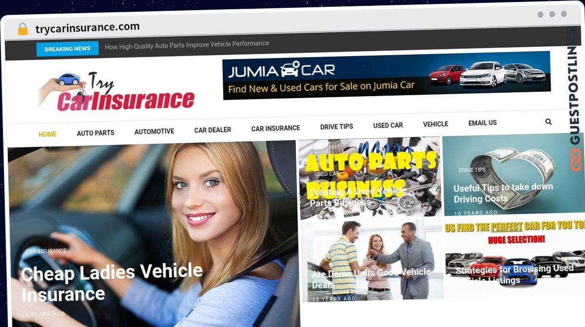 Publish Guest Post on trycarinsurance.com