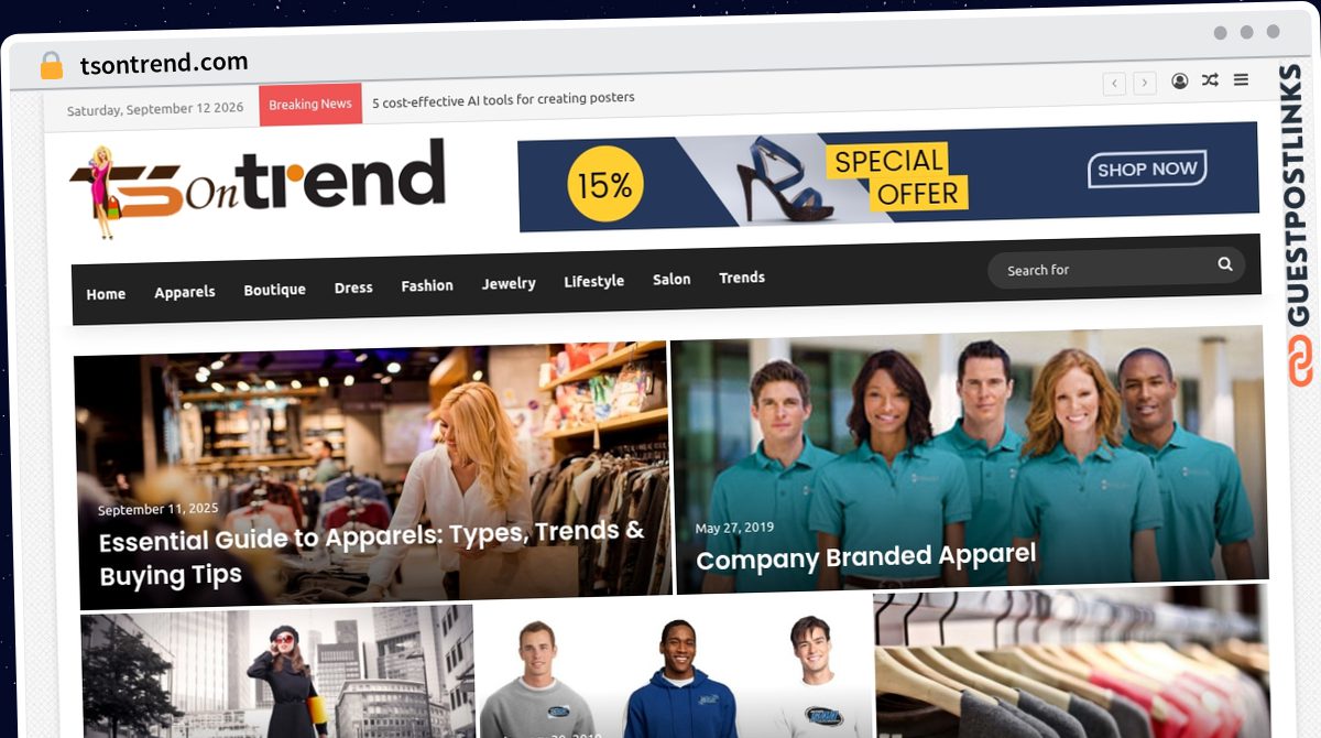 Publish Guest Post on tsontrend.com