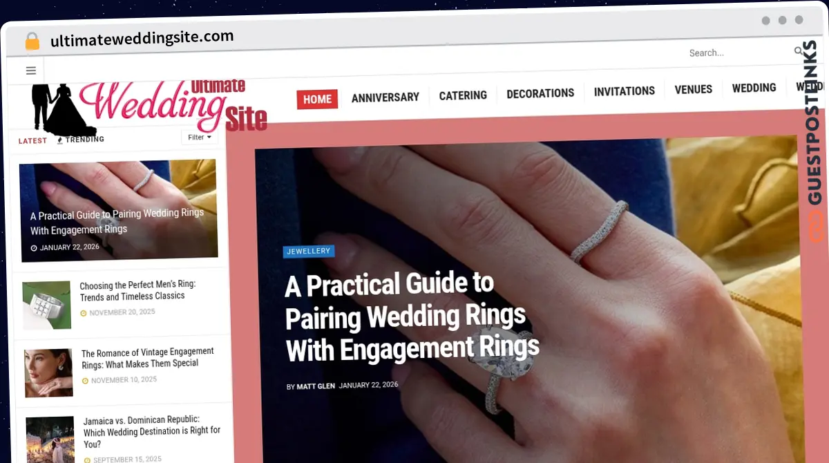 Publish Guest Post on ultimateweddingsite.com