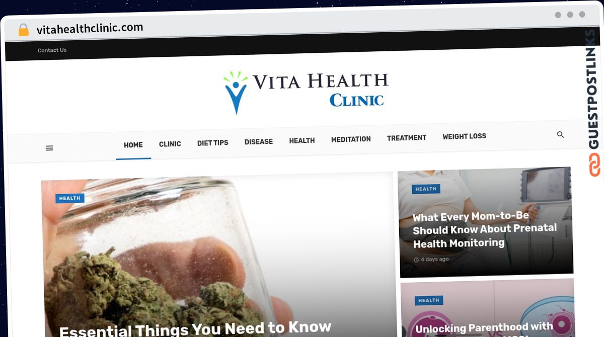 Publish Guest Post on vitahealthclinic.com