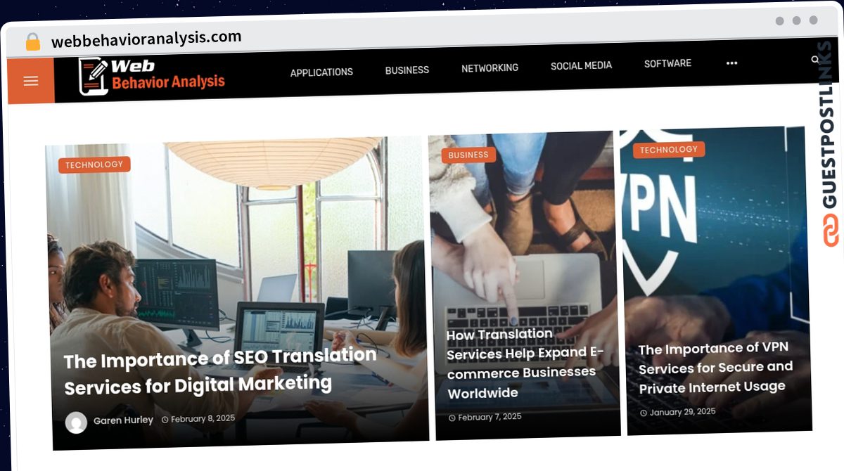 Publish Guest Post on webbehavioranalysis.com