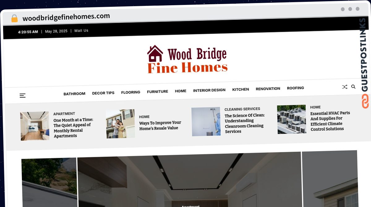 Publish Guest Post on woodbridgefinehomes.com