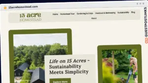Publish Guest Post on 15acrehomestead.com