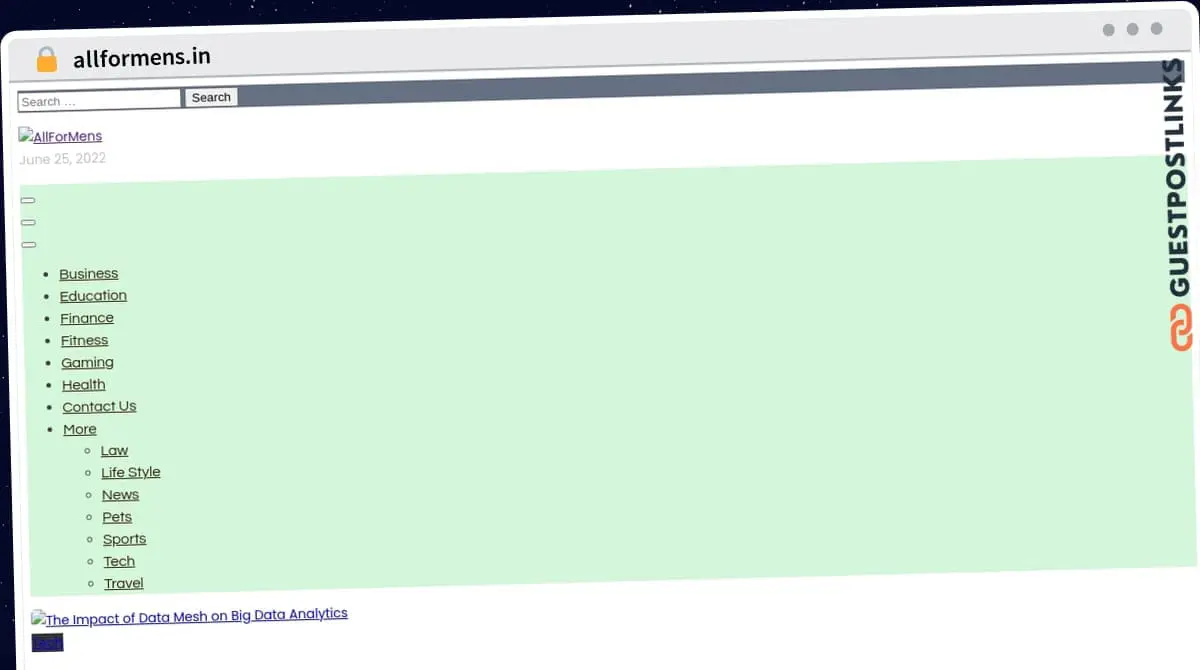 Publish Guest Post on allformens.in