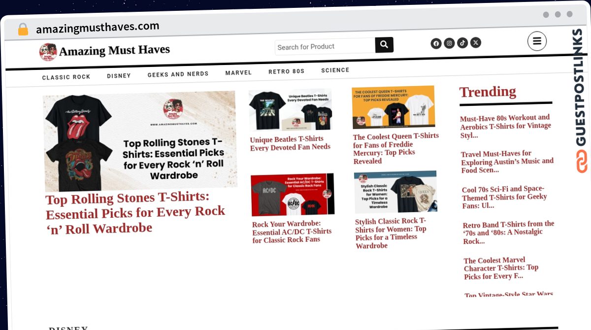 Publish Guest Post on amazingmusthaves.com