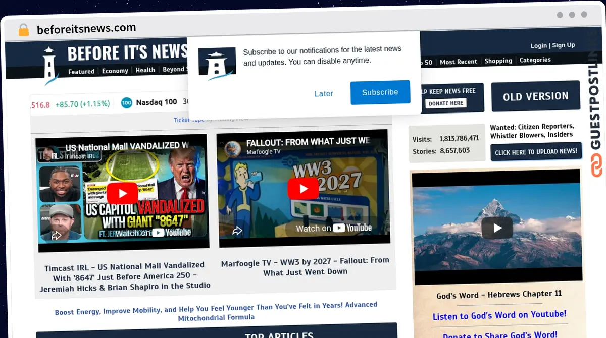 Publish Guest Post on beforeitsnews.com