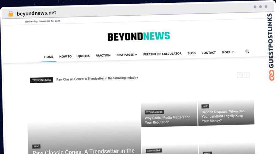 Publish Guest Post on beyondnews.net