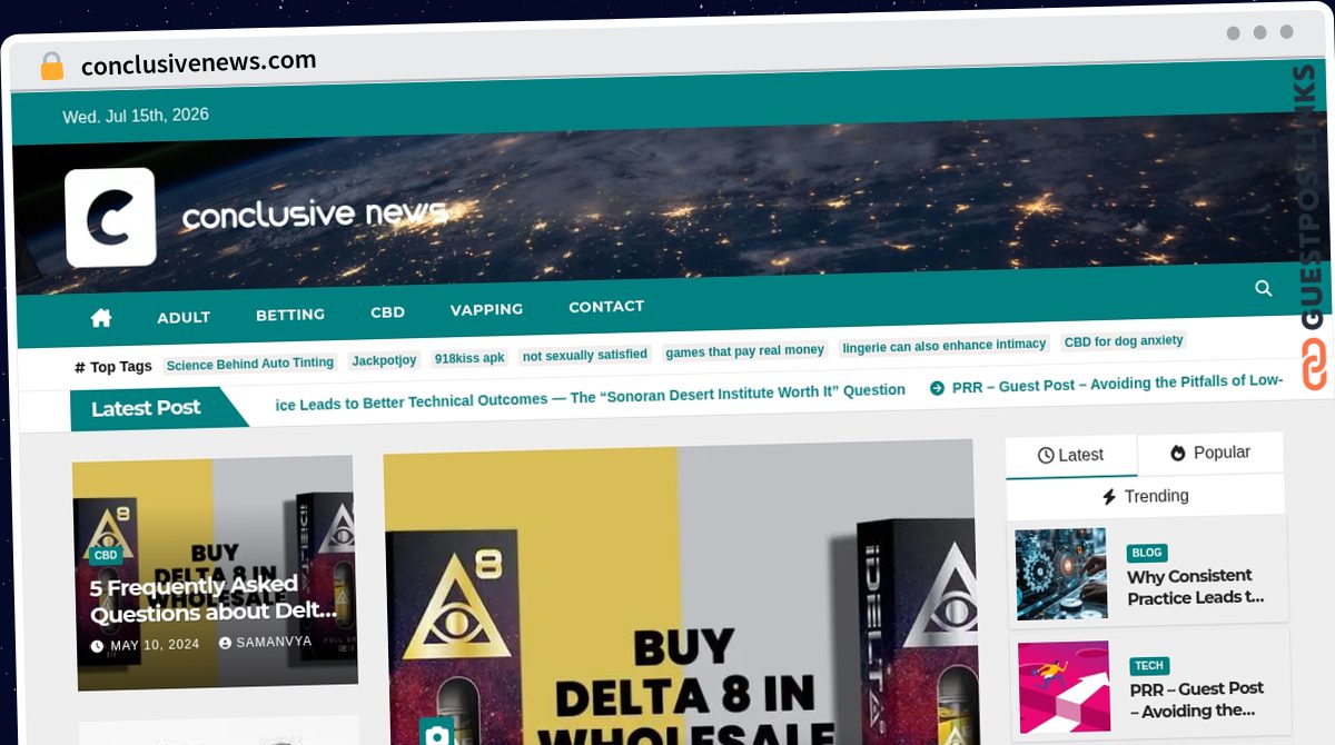 Publish Guest Post on conclusivenews.com