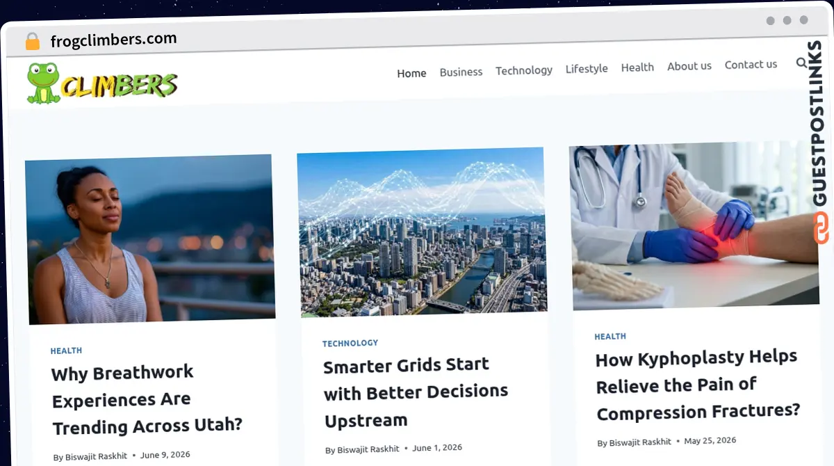 Publish Guest Post on frogclimbers.com