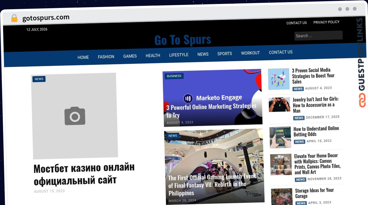 Publish Guest Post on gotospurs.com