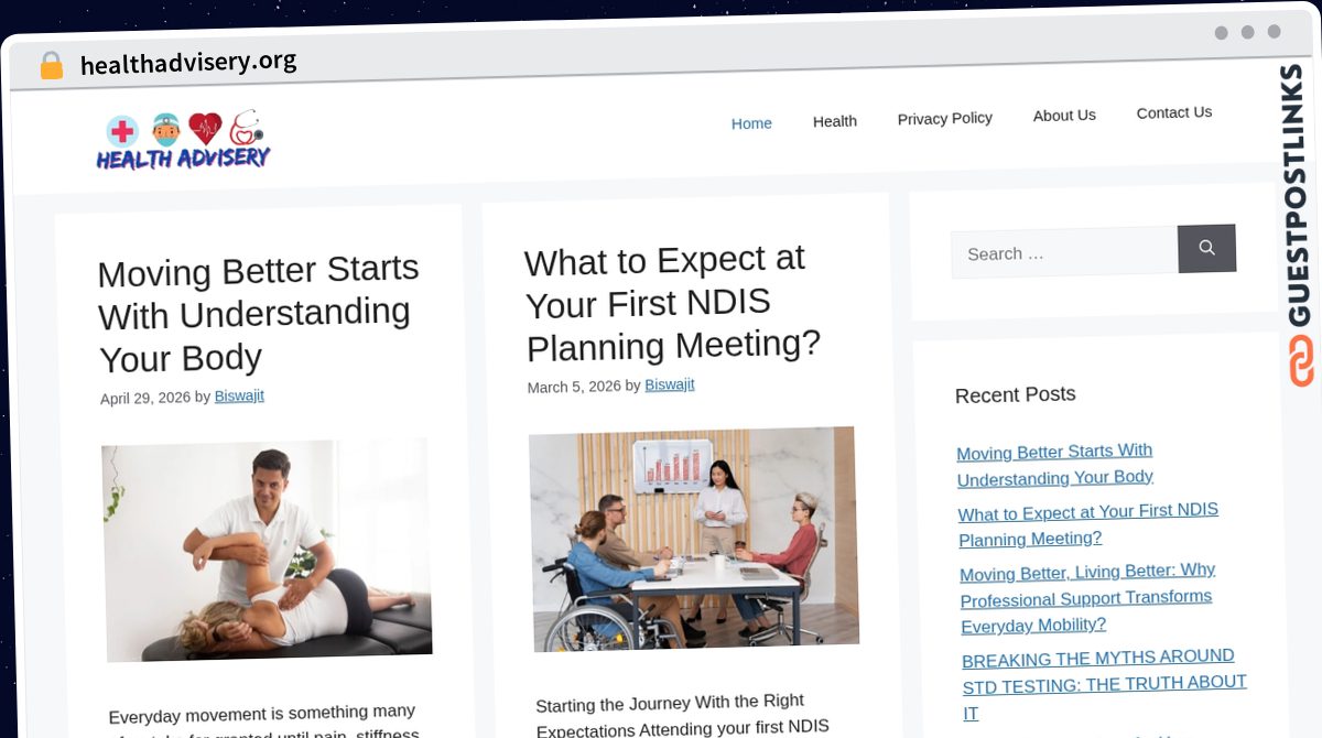 Publish Guest Post on healthadvisery.org