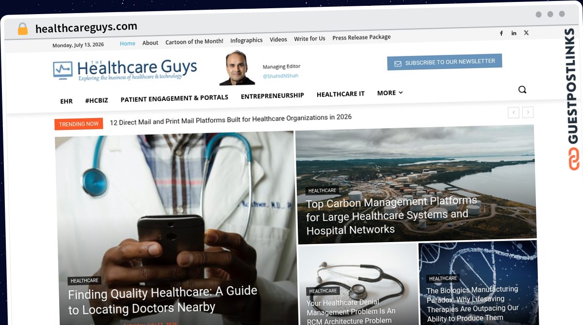 Publish Guest Post on healthcareguys.com