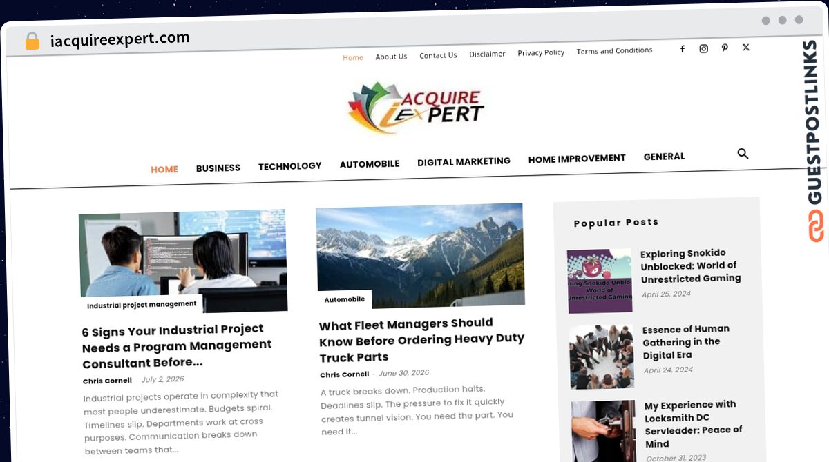 Publish Guest Post on iacquireexpert.com