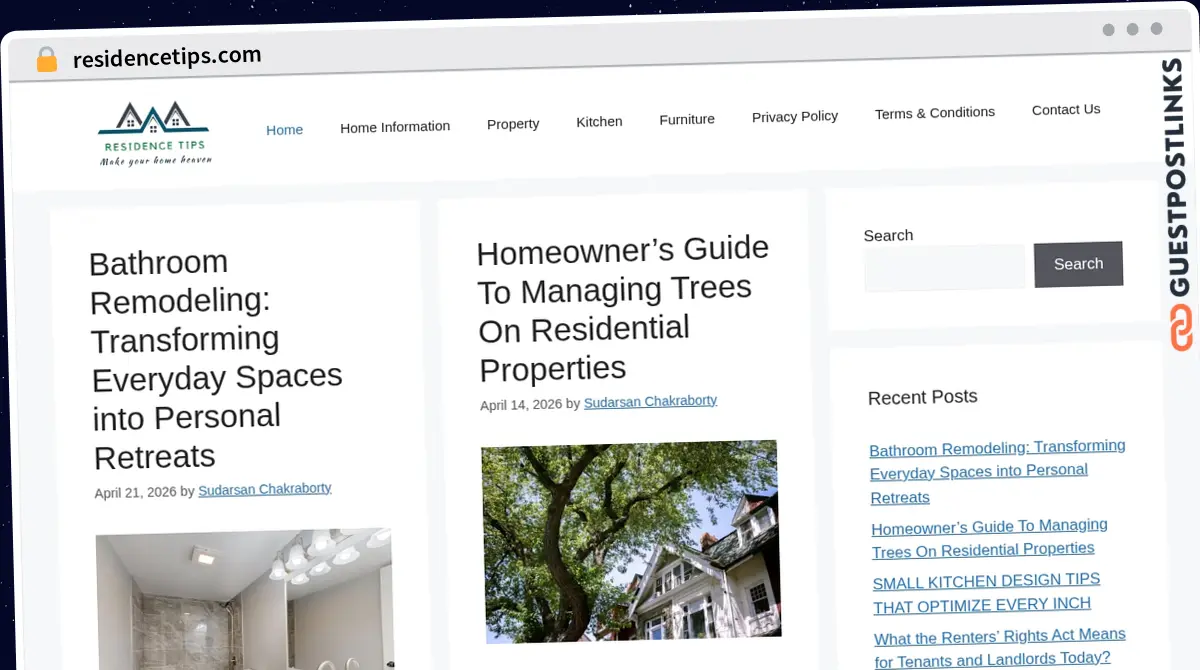 Publish Guest Post on residencetips.com