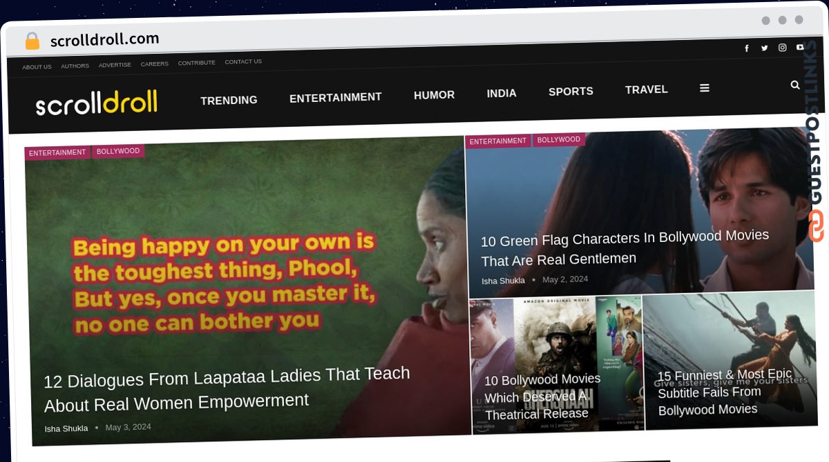 Publish Guest Post on scrolldroll.com