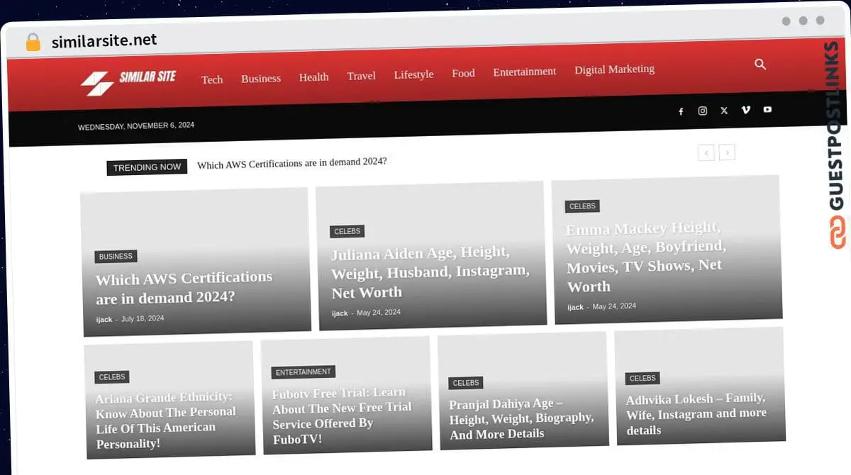Publish Guest Post on similarsite.net