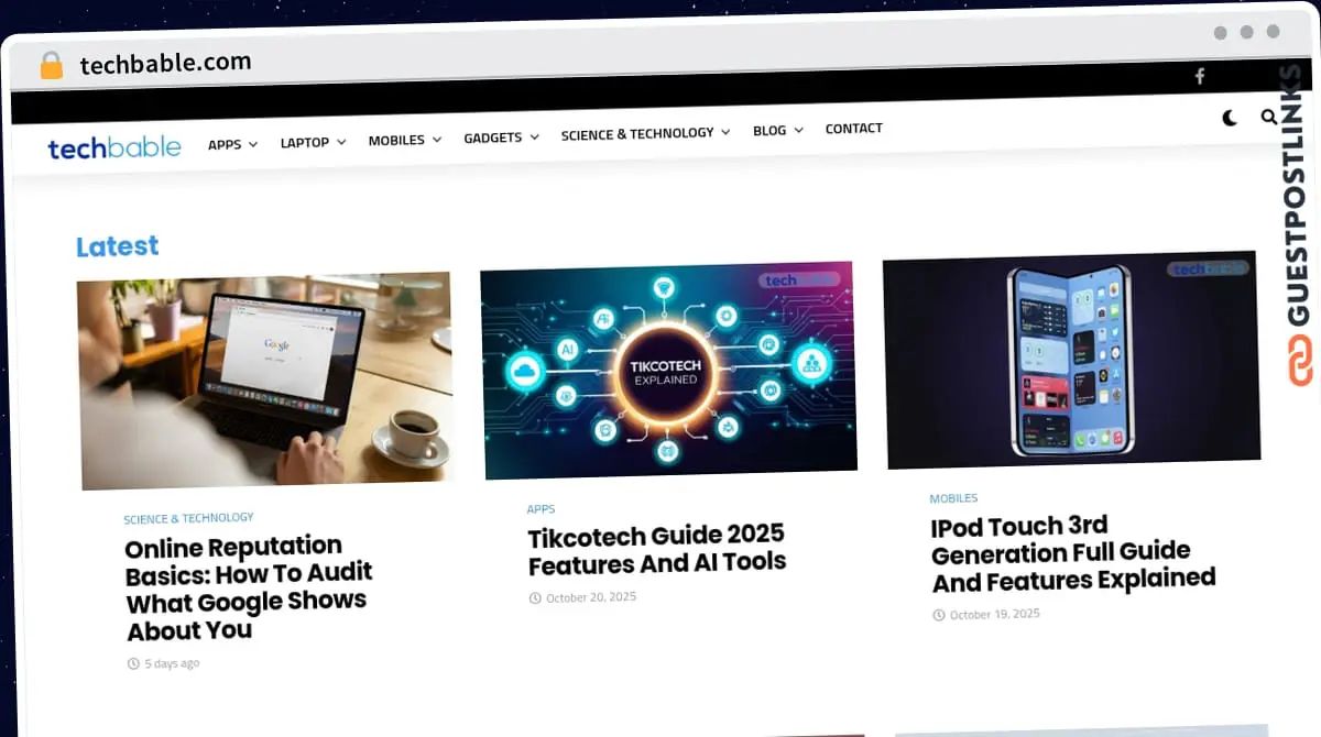 Publish Guest Post on techbable.com