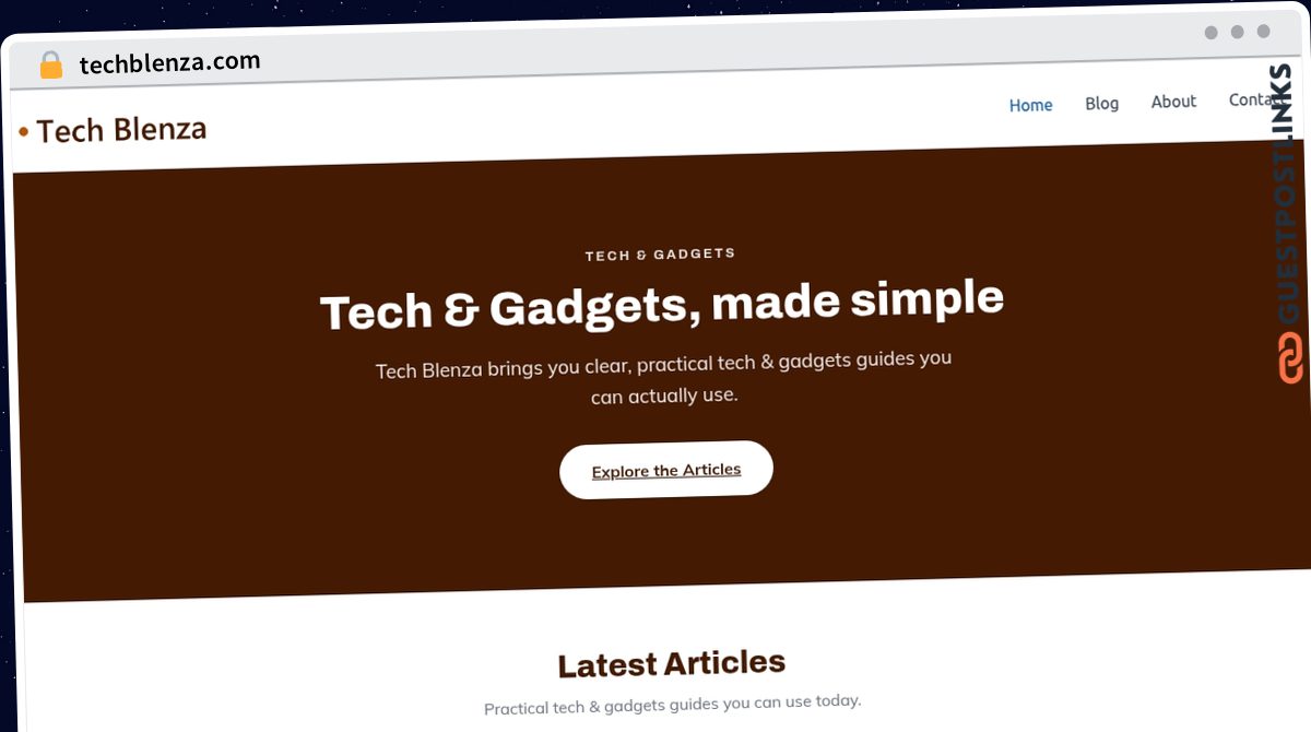 Publish Guest Post on techblenza.com