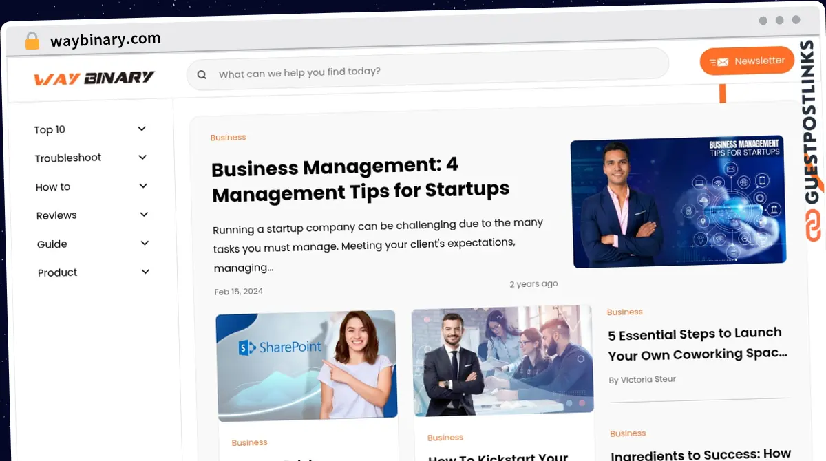 Publish Guest Post on waybinary.com