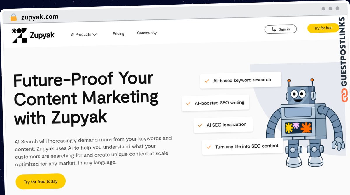Publish Guest Post on zupyak.com