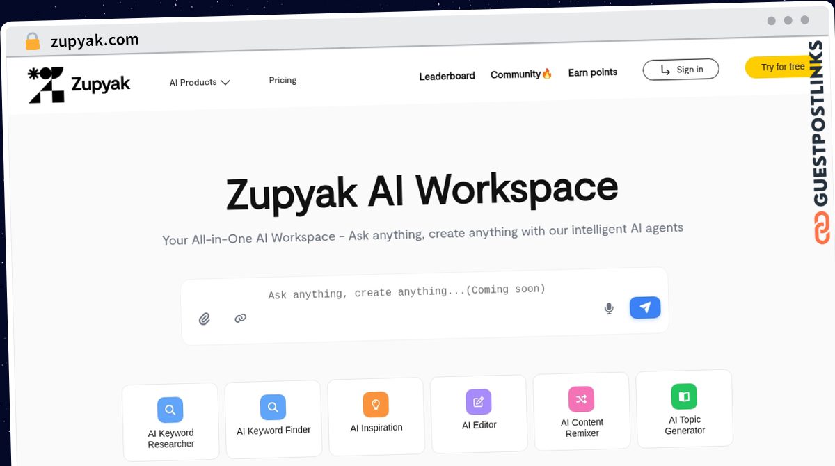 Publish Guest Post on zupyak.com