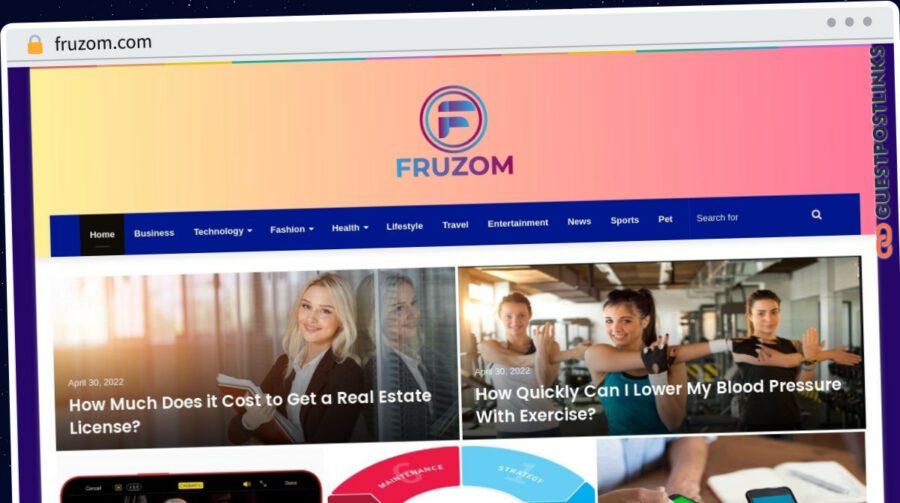 Publish Guest Post on fruzom.com