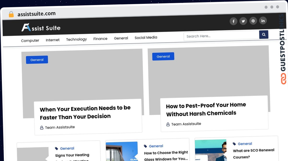 Publish Guest Post on assistsuite.com