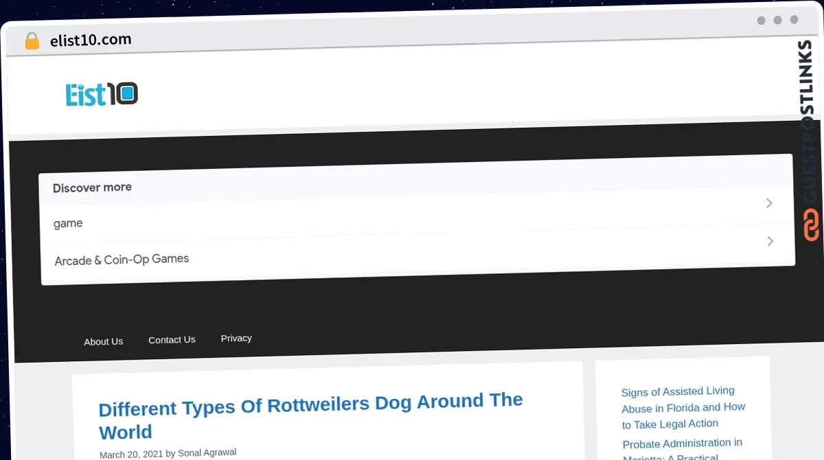 Publish Guest Post on elist10.com