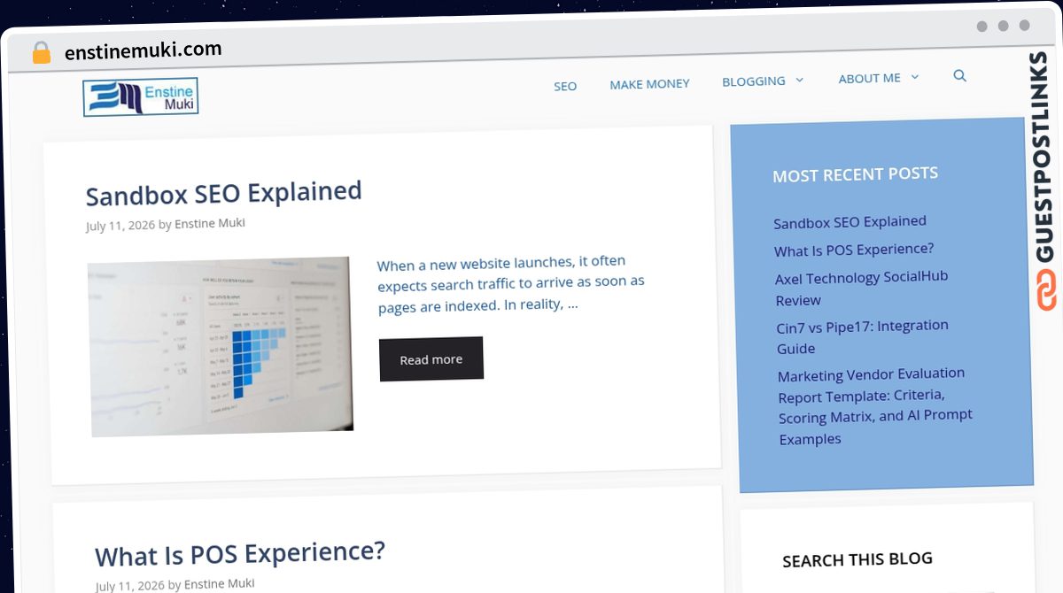 Publish Guest Post on enstinemuki.com