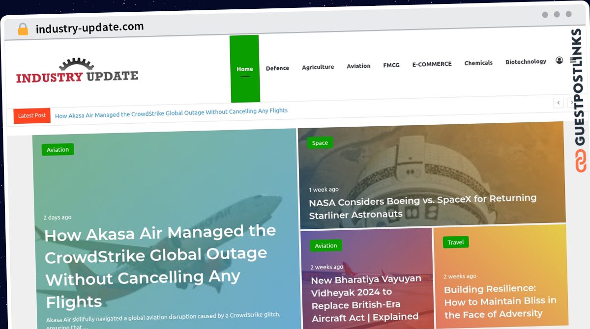Publish Guest Post on industry-update.com