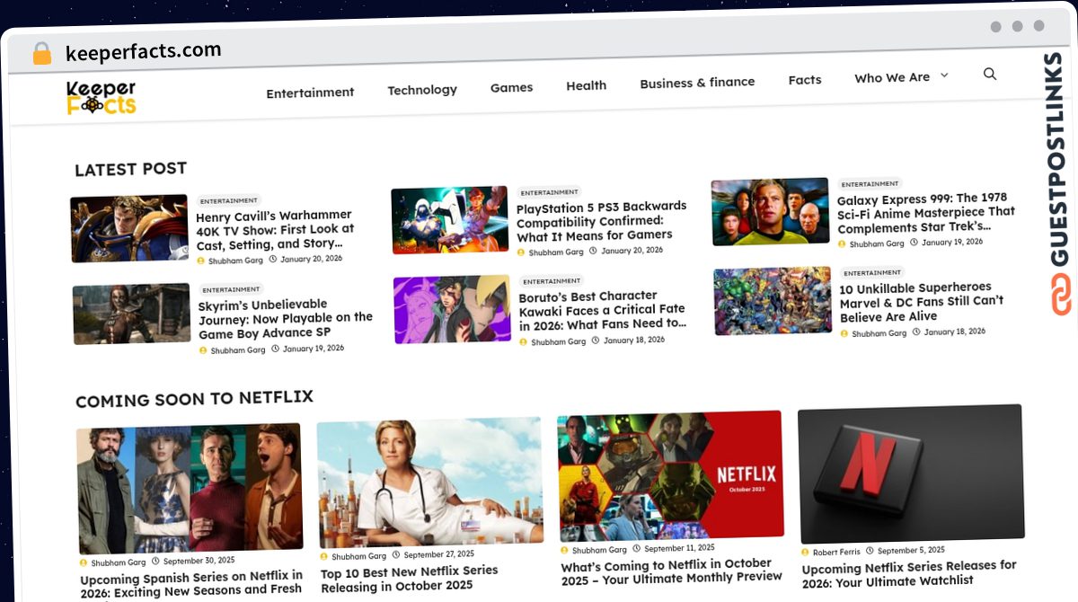 Publish Guest Post on keeperfacts.com