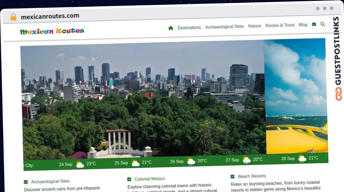 Publish Guest Post on mexicanroutes.com