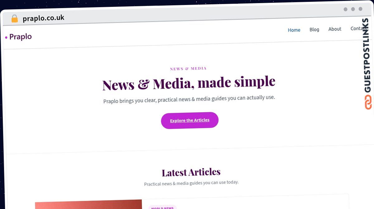 Publish Guest Post on praplo.co.uk
