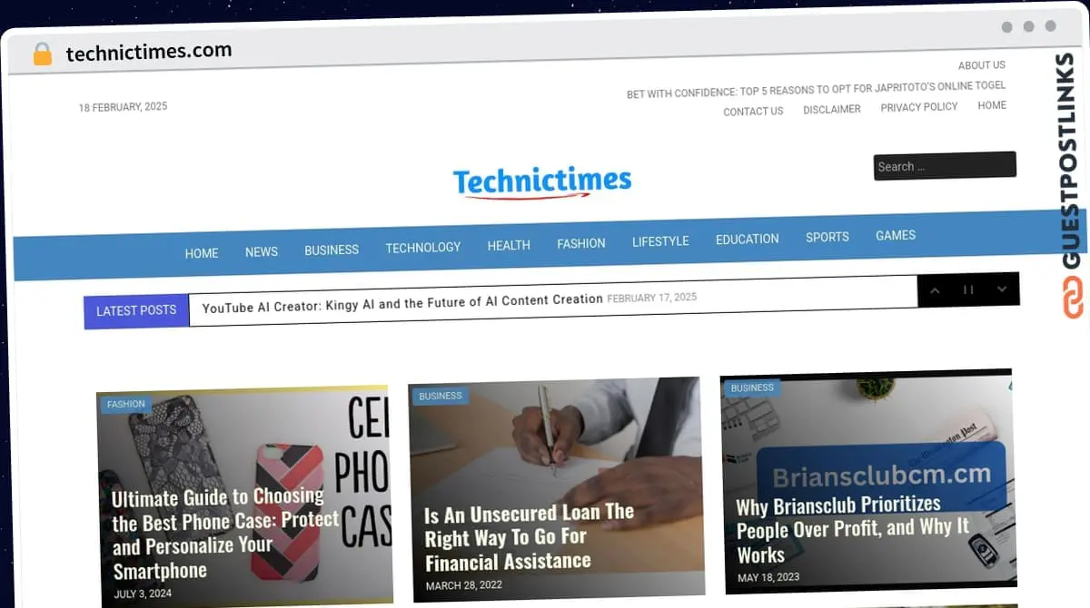 Publish Guest Post on technictimes.com
