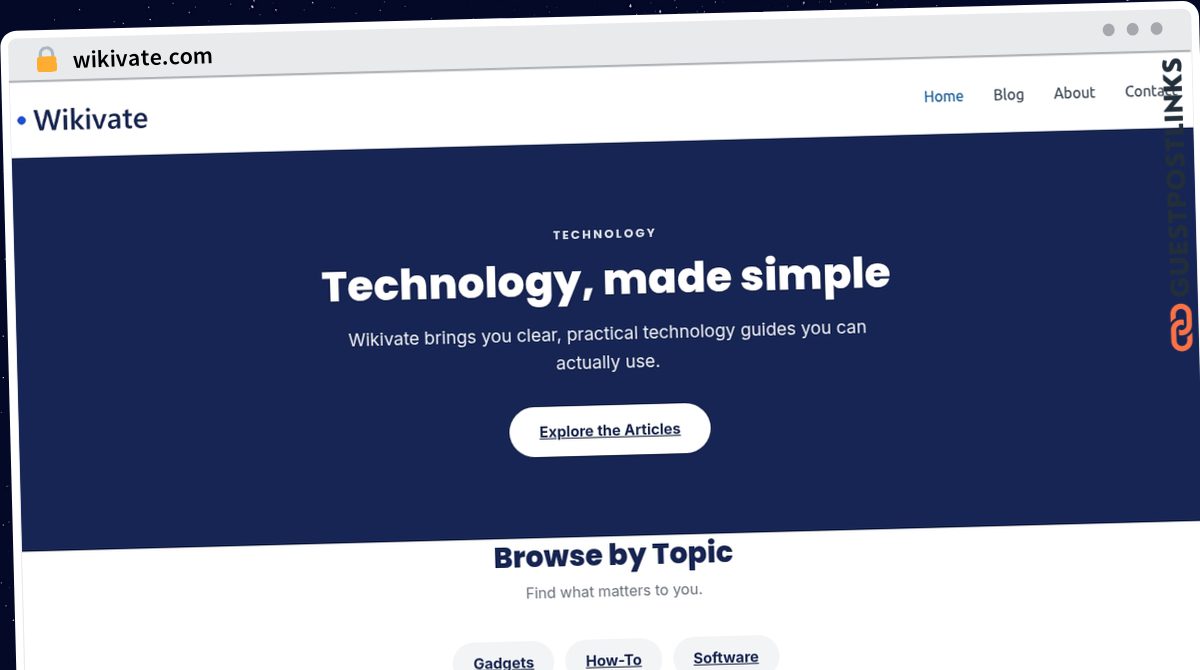 Publish Guest Post on wikivate.com