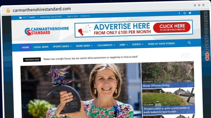 Publish Guest Post on carmarthenshirestandard.com