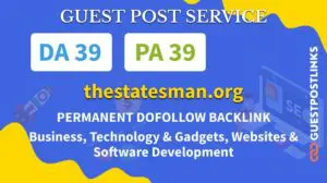 Buy Guest Post on thestatesman.org