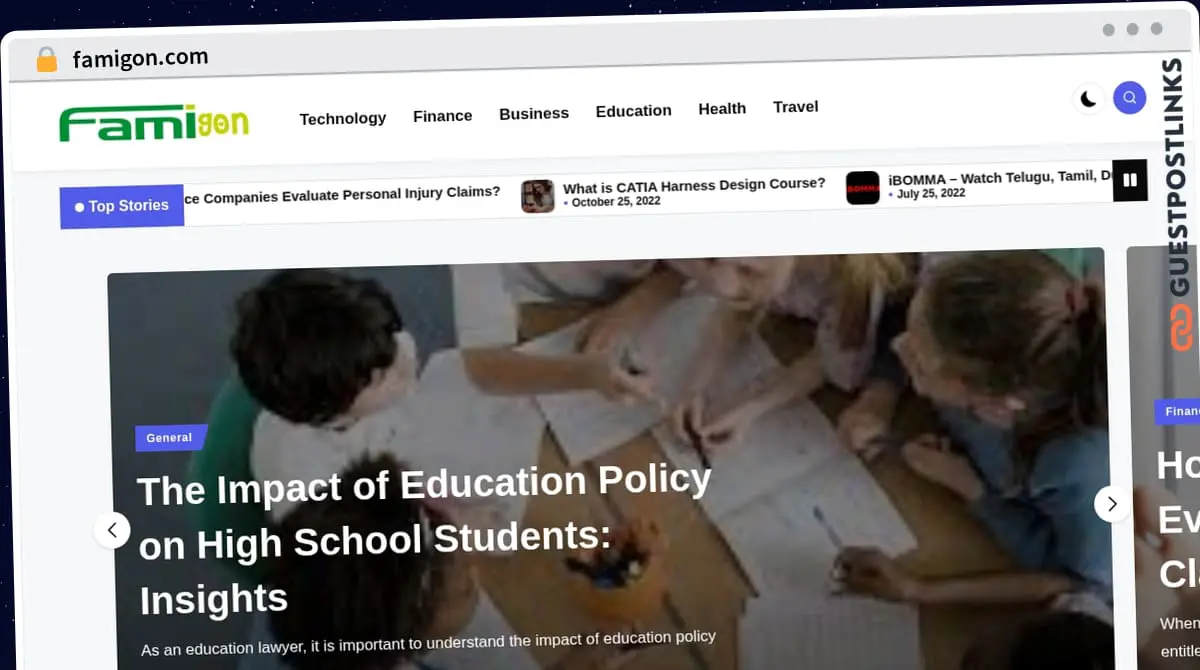 Publish Guest Post on famigon.com