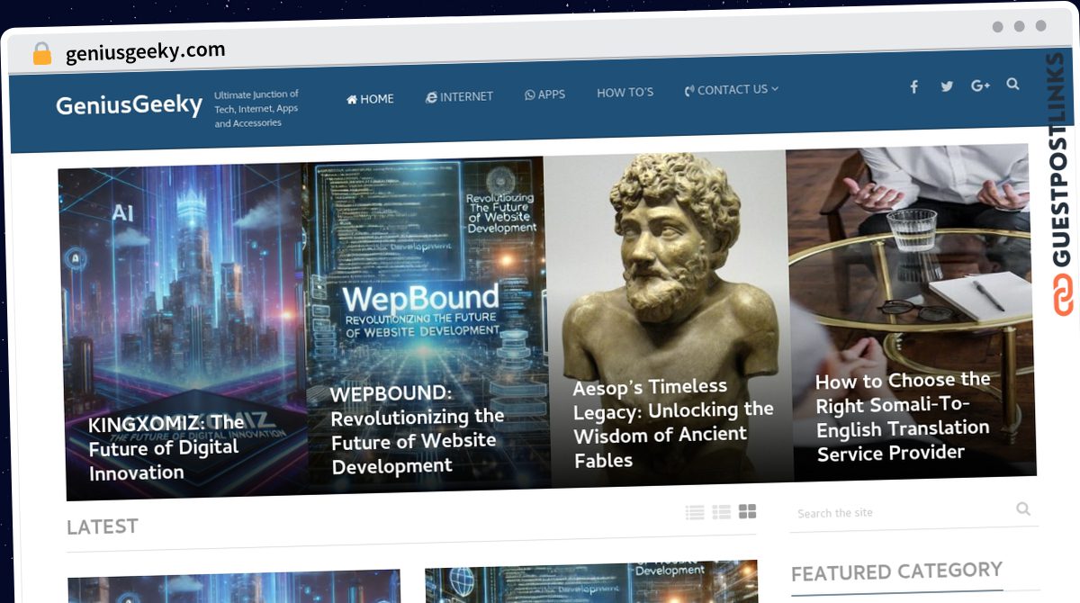 Publish Guest Post on geniusgeeky.com