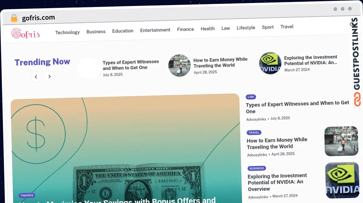 Publish Guest Post on gofris.com