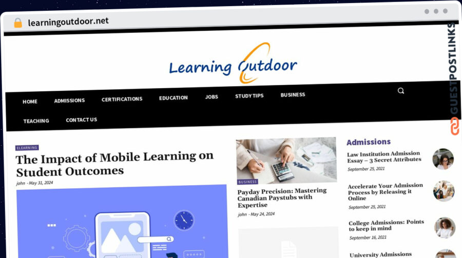 Publish Guest Post on learningoutdoor.net