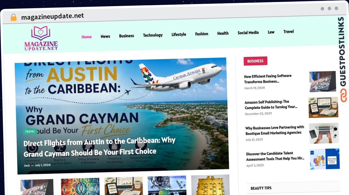 Publish Guest Post on magazineupdate.net