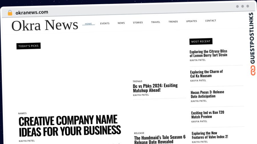 Publish Guest Post on okranews.com