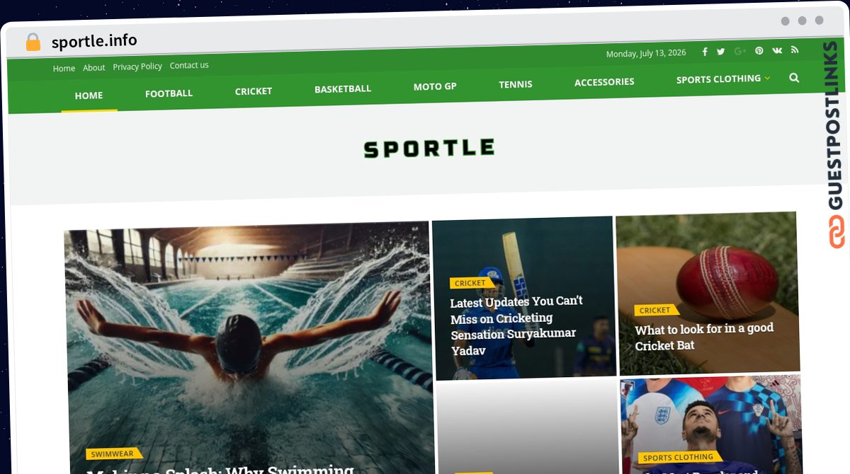 Publish Guest Post on sportle.info